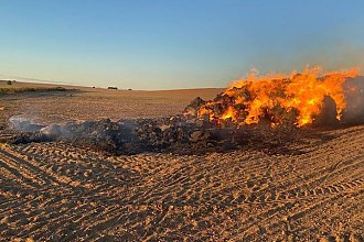 В Гродненском районе из-за детской шалости сгорело 135 т соломы