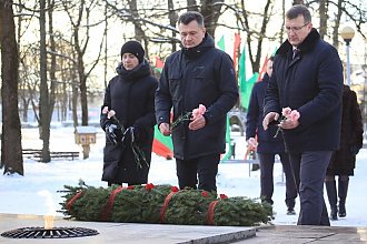 В Новогрудке состоялось открытие первенства БФСО «Динамо» по биатлону, посвященное памяти сотрудников госбезопасности
