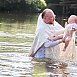 Таинство крещения прошло на берегу Немана в Свято-Елисеевском Лавришевском мужском монастыре
