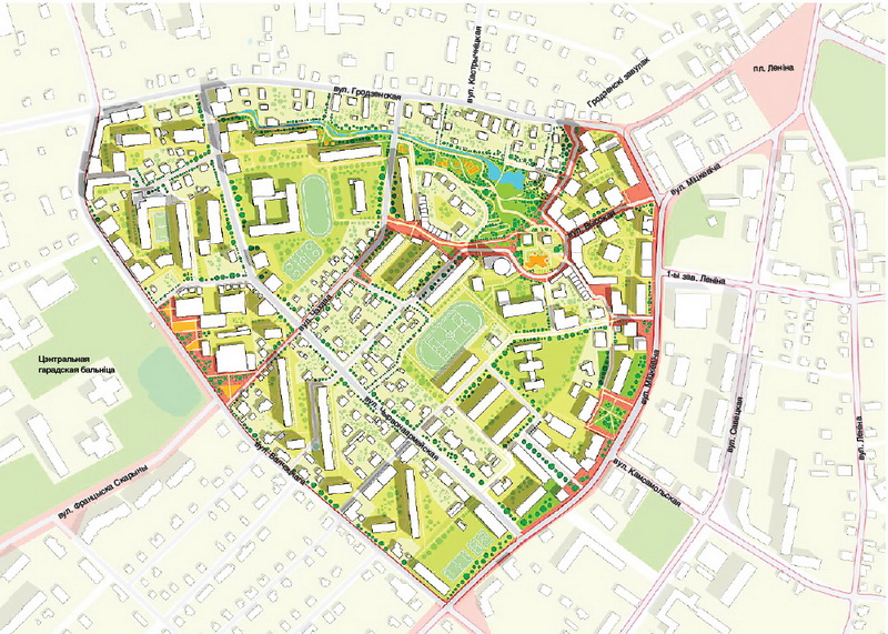 Концепцию «зеленых» преобразований в районе ул. Волчецкого, Гродненской, Мицкевича разрабатывают в Новогрудке