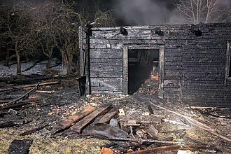 Пожар жилого дома в деревне Туличево