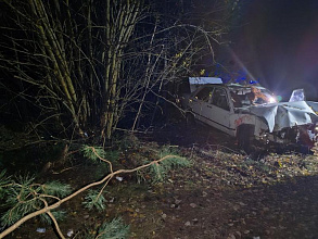 В Новогрудском районе иномарка улетела в кювет. Водитель в больнице